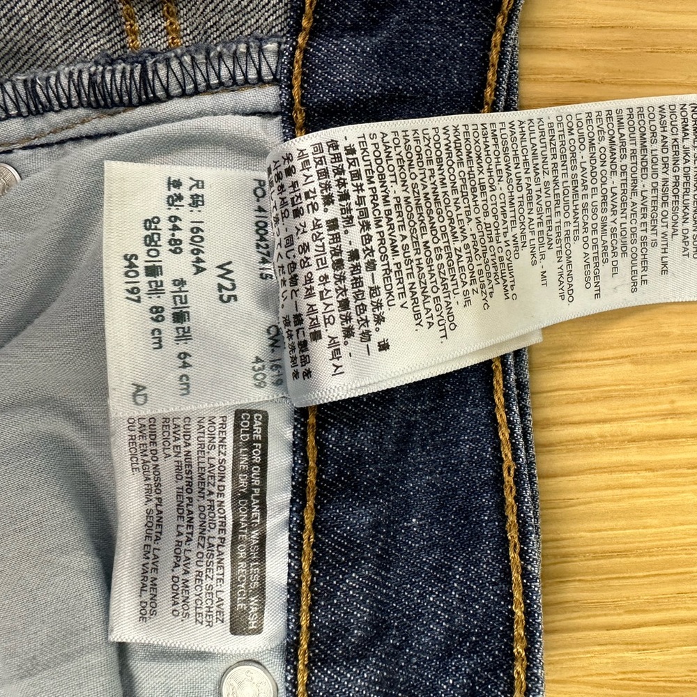 LEVI'S Wedgie Skinny Women's Jeans Dark Blue Wash Size 25 - Picture 8 of 12